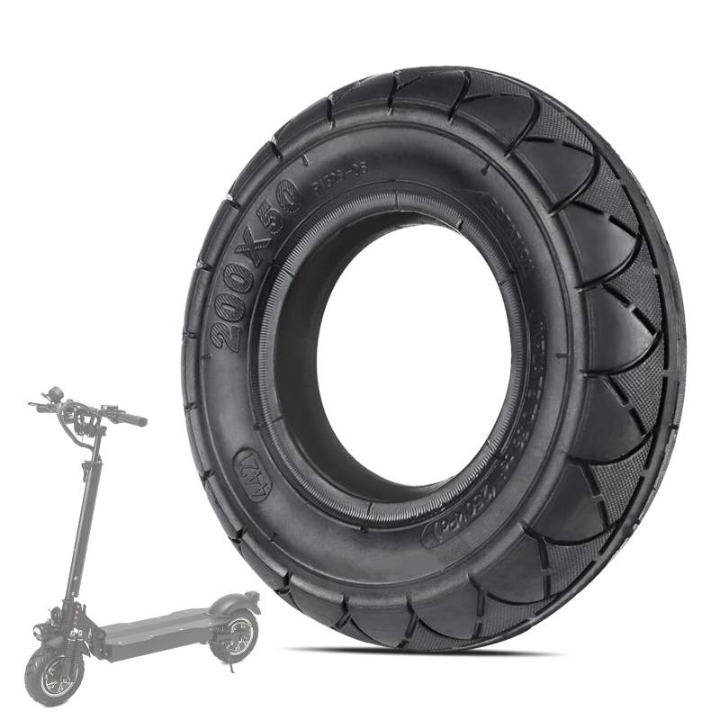 SYACHI 8 Zoll Scooter Reifen Solid Ersatzräder Wheel Scooter Vollgummi Tyre Reifen 200x50 Vollgummireifen für Speedway Mini 4 Pro Speedtrott GX12 von SYACHI