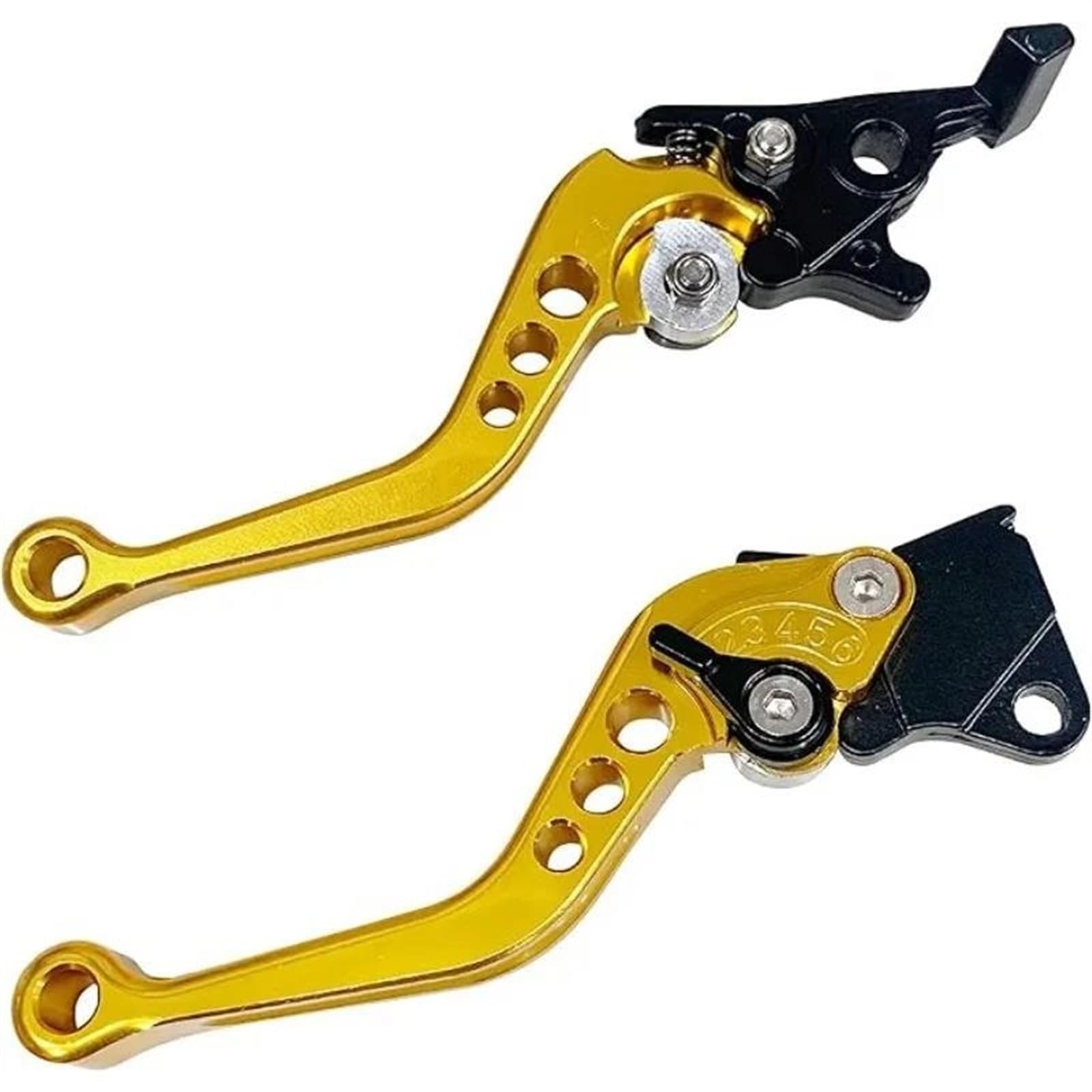 Motorrad Bremsgriff Universal Motorrad Kupplung Bremse Griff Trommel Hebel Fit Für Suzuki Motorrad Zubehör Änderung Legierung(Yellow) von SYBLW