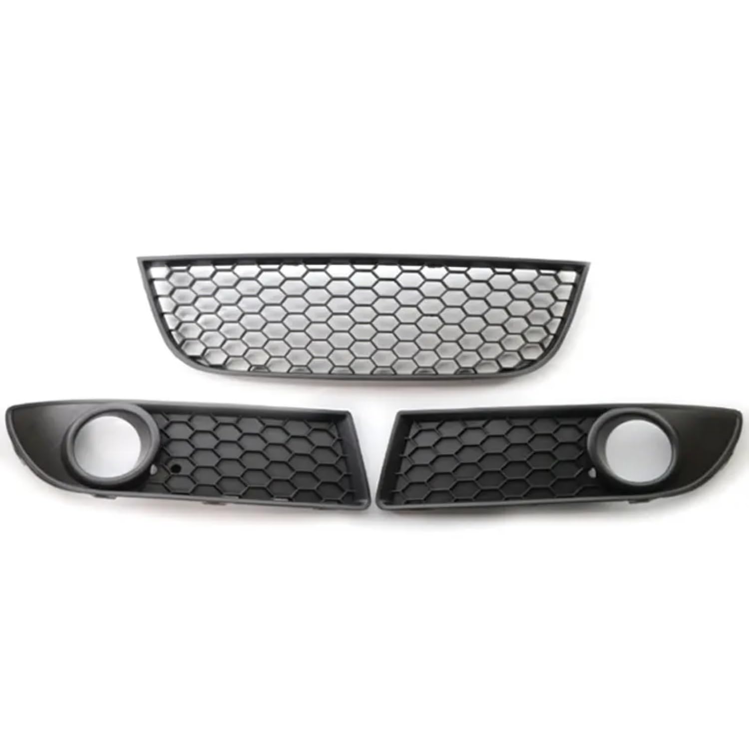 Nebelscheinwerfer Gitter Kompatibel Mit Vw Für Polo Für GTI 2006 2007 2008 2009 Auto Links Rechts Vorne Unterer Stoßfänger Nebelscheinwerfergitter Grill Lüftungsgitter 6Q0853666G(1 Set) von SYBLW