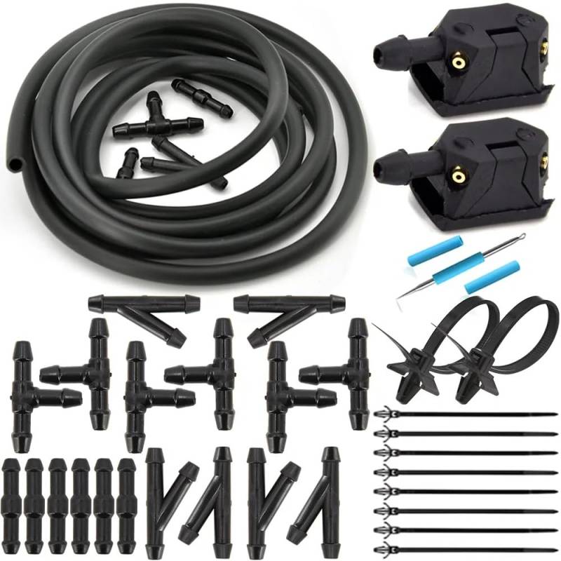 SYBLW Auto Scheibenwischerdüse Kompatibel Mit Freightliner Für Sprinter 2001–2021, Ersatz-Sprühdüse Für Scheibenwischer, Waschanlage, Sprühset(36pcs-Repair Tool) von SYBLW