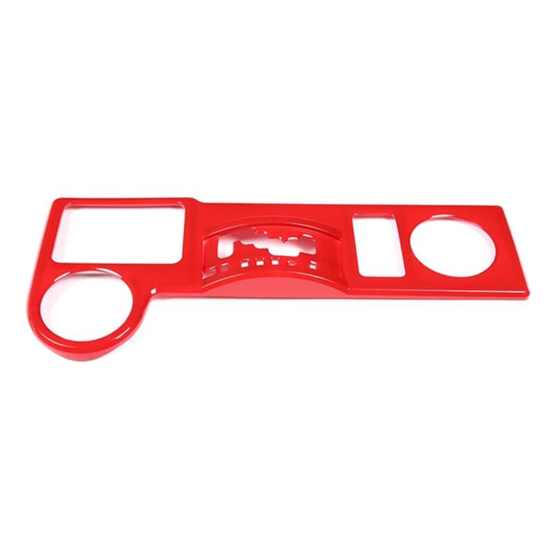 SYBLW Das Schaltpaneel Abdeckung Kompatibel Mit Toyota Für FJ Für Cruiser 2007-2021 Carbon Fiber Car Center Console Gangschaltung Wasserbecherhalter Panel Rahmenabdeckung Dekoration(Red) von SYBLW