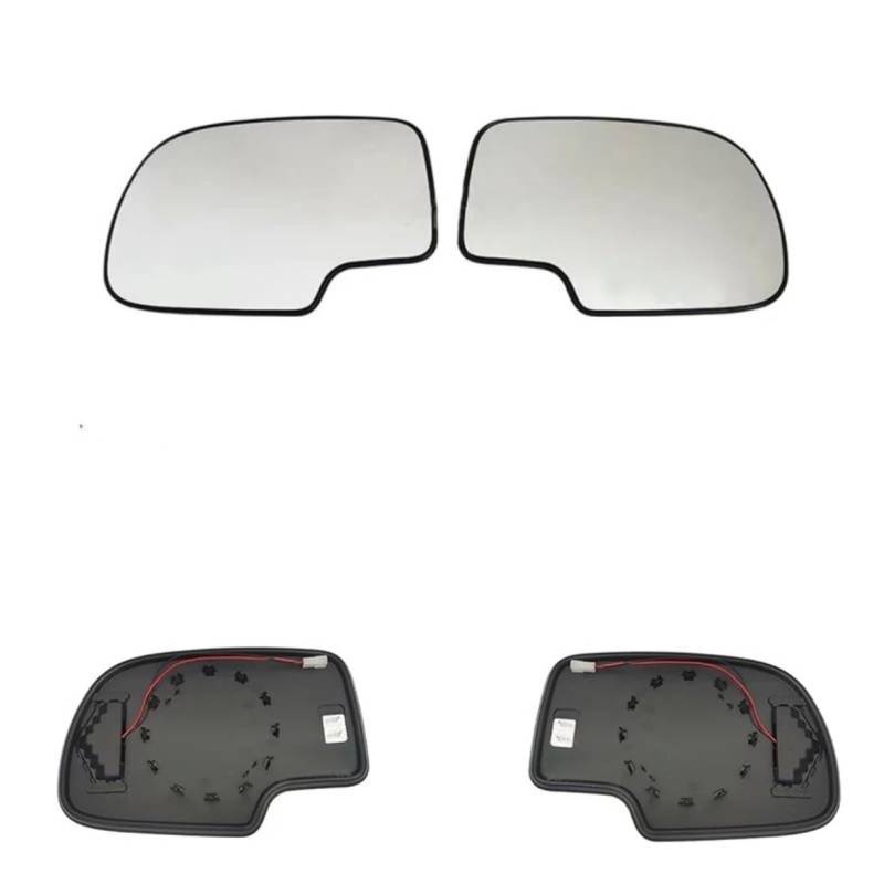 SYBLW Kompatibel Mit Chevrolet Für Tahoe Für Avalanche 2003 2004 2005 2006 Auto-Rückspiegel Glas Außentür Seitenspiegellinse OEM: 88944391 88944392 Außenspiegel Glas Beheizbar(A Pair) von SYBLW