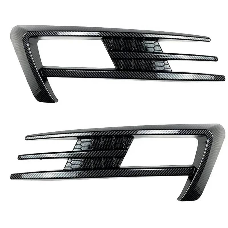 SYBLW Nebelscheinwerfer Gitter Kompatibel Mit Vw Für Golf MK7 2013 2014 2015 2016 Frontstoßstange Nebelscheinwerfer Lampe Kühlergrill Abdeckung Trim Carbon Look Dekoration(Carbon Look) von SYBLW