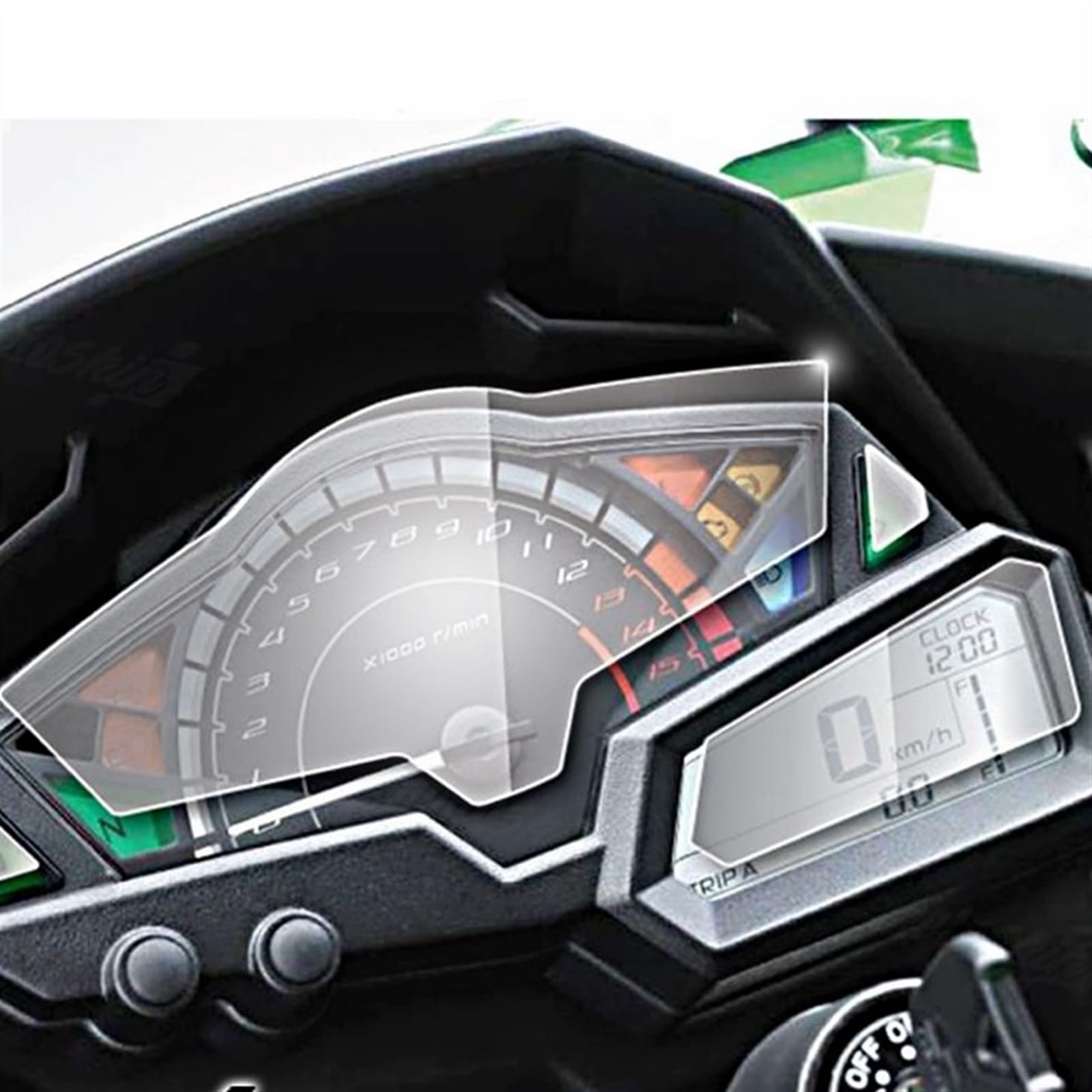 SYBLW Schutzfolie Kompatibel Mit Für Z300 Für Ninja300 2013 2014 2015 2016, Motorrad-Cluster-Displayschutzfolie, Tachometer-Instrumentenfolie(3 Pieces) von SYBLW