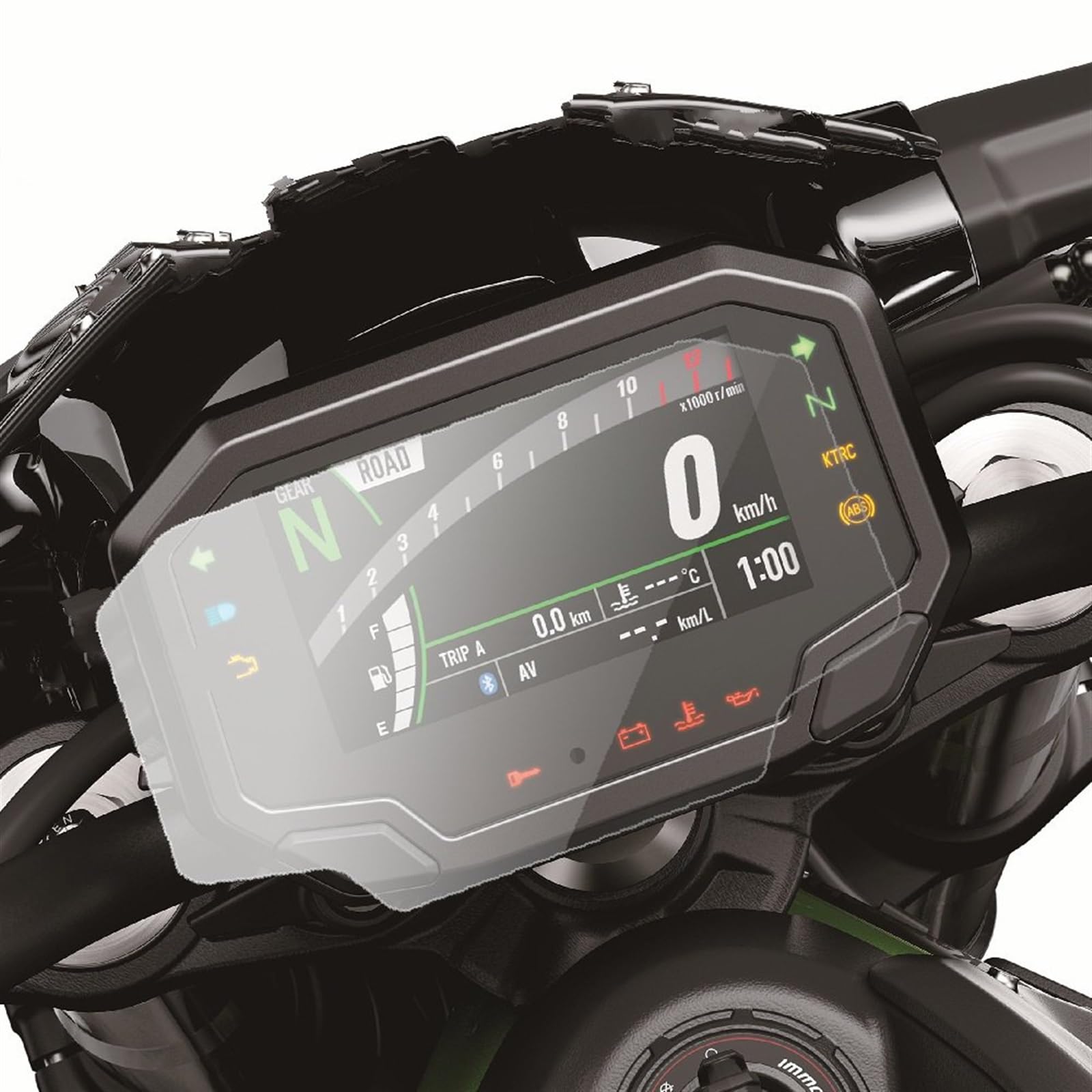 SYBLW Schutzfolie Kompatibel Mit Für Z900 ABS 2021 2020, Motorrad-Tachometer-Display-Schutzfolie, Schutzaufkleber, Armaturenbrett-Instrumentenfolie(X4) von SYBLW