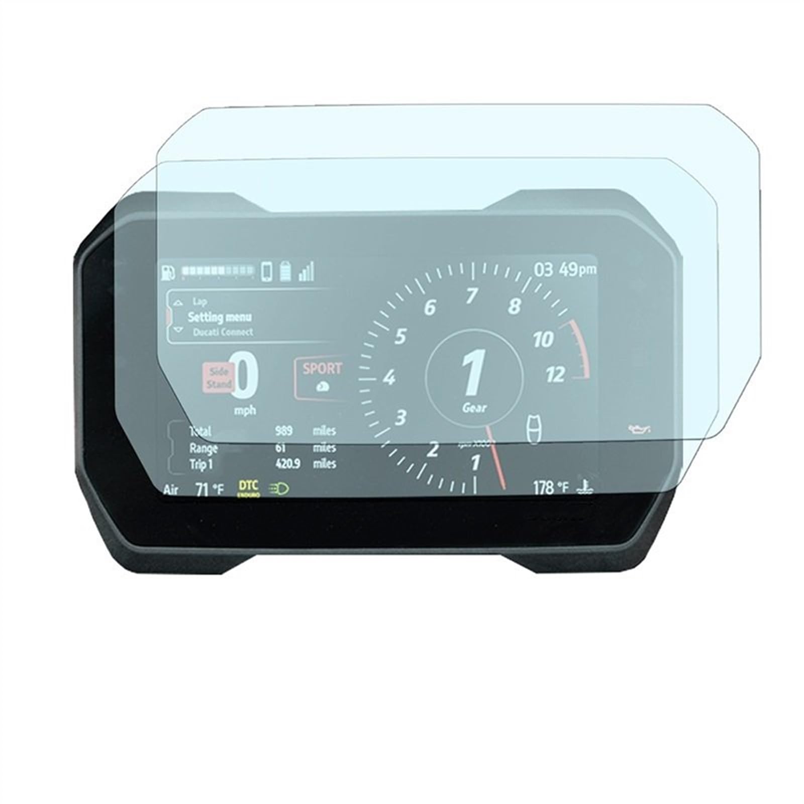 SYBLW Schutzfolie Motorrad-Tachometer-Schutzfolie, Kompatibel Mit Ducati Für Panigale Für Streetfighter V4 2018 2019 2020, Armaturenbrett-Bildschirm, Instrumentenfolie von SYBLW