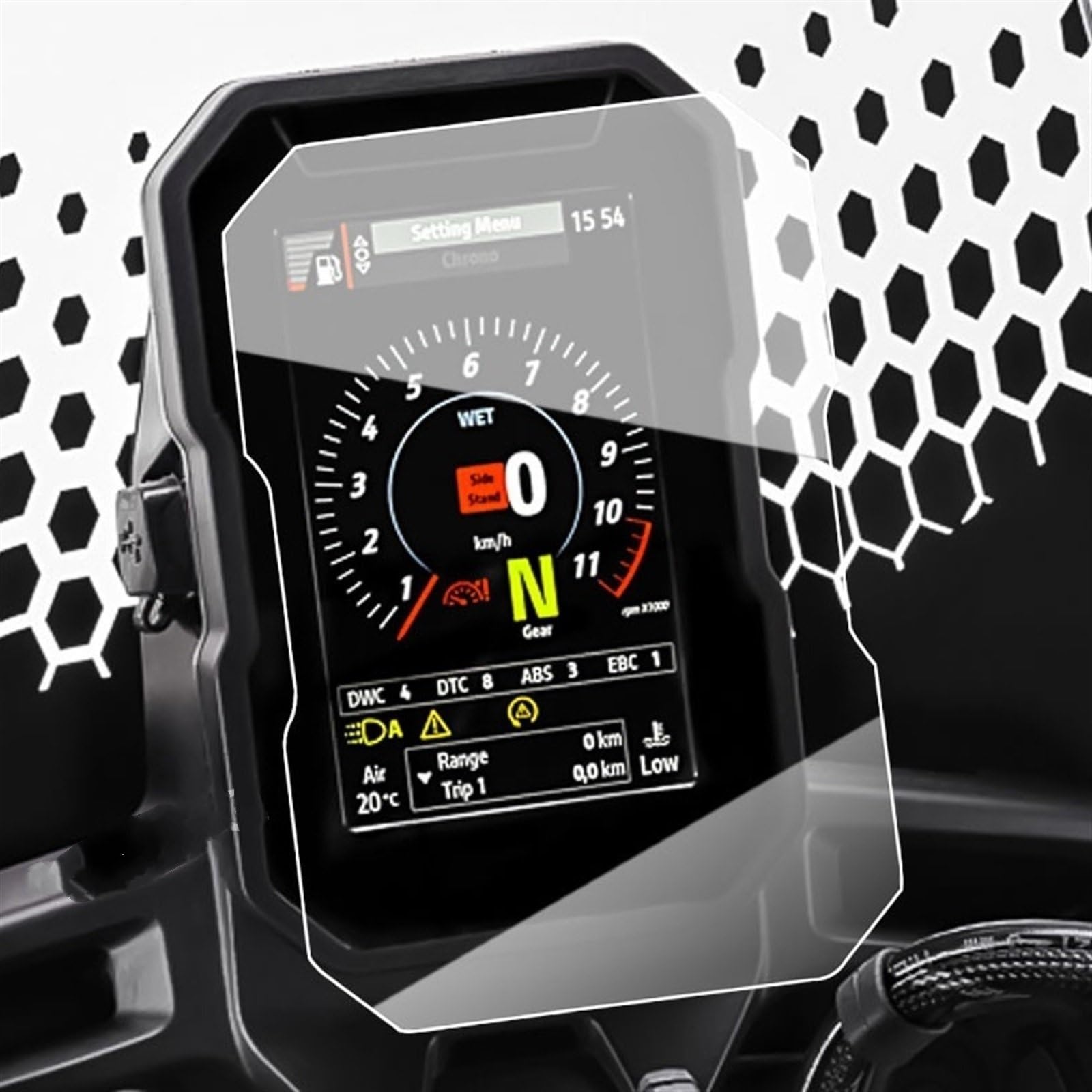 SYBLW Schutzfolie Motorradteile Cluster-Displayschutzfolie, Armaturenbrett-Schutzfolie, Motorrad-Tachometer-Instrumentenfolie, Kompatibel Mit Ducati Für DesertX 2022(2 Set) von SYBLW