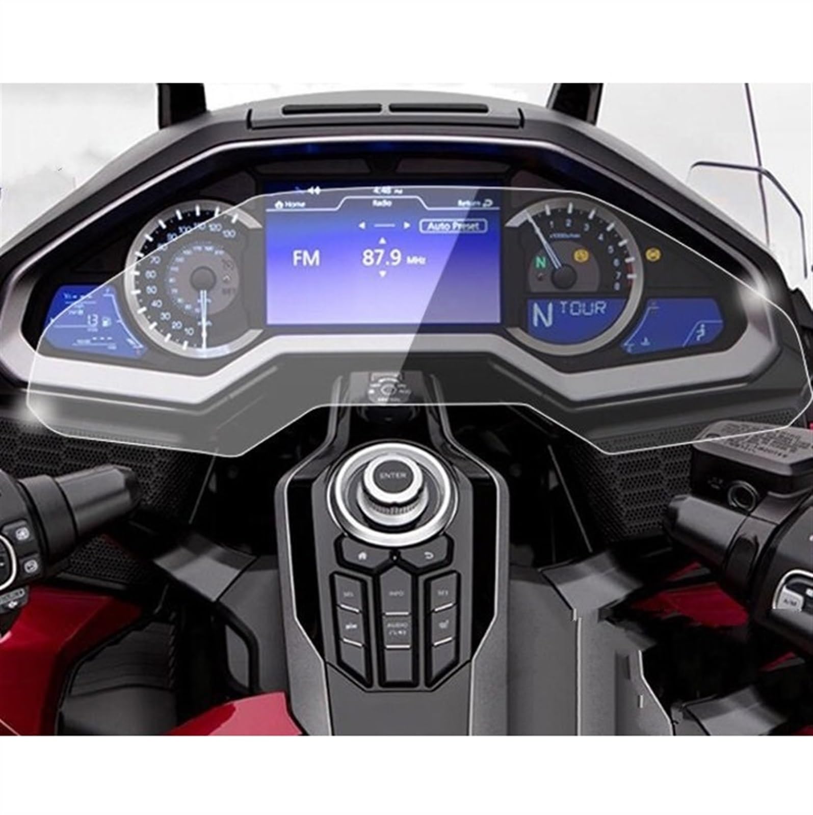 SYBLW Schutzfolie Motorradteile Instrumentenfolie Cluster-Schutzfolie Tacho-Displayschutzfolie Kompatibel Mit GL1800 2018 2019 2020 2021 2022 2023(5pcs) von SYBLW