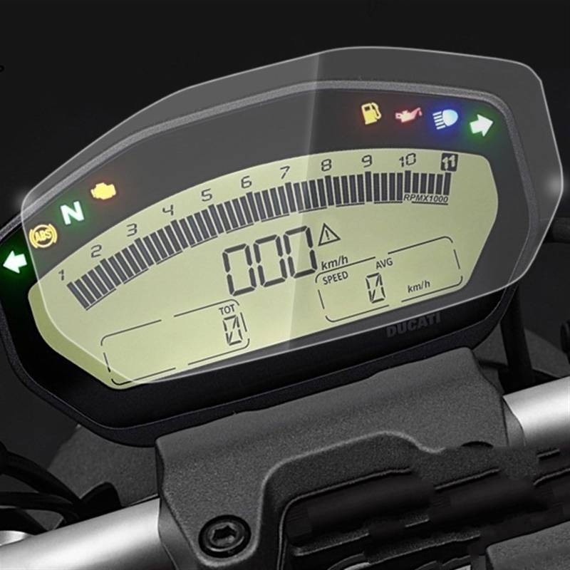 SYBLW Schutzfolie Motorradteile Kilometerzähler Schutzfolie Cluster Displayschutzfolie Armaturenbrett Instrumentenfolie Kompatibel Mit Ducati Für Monster 797 821 1200(1pcs) von SYBLW