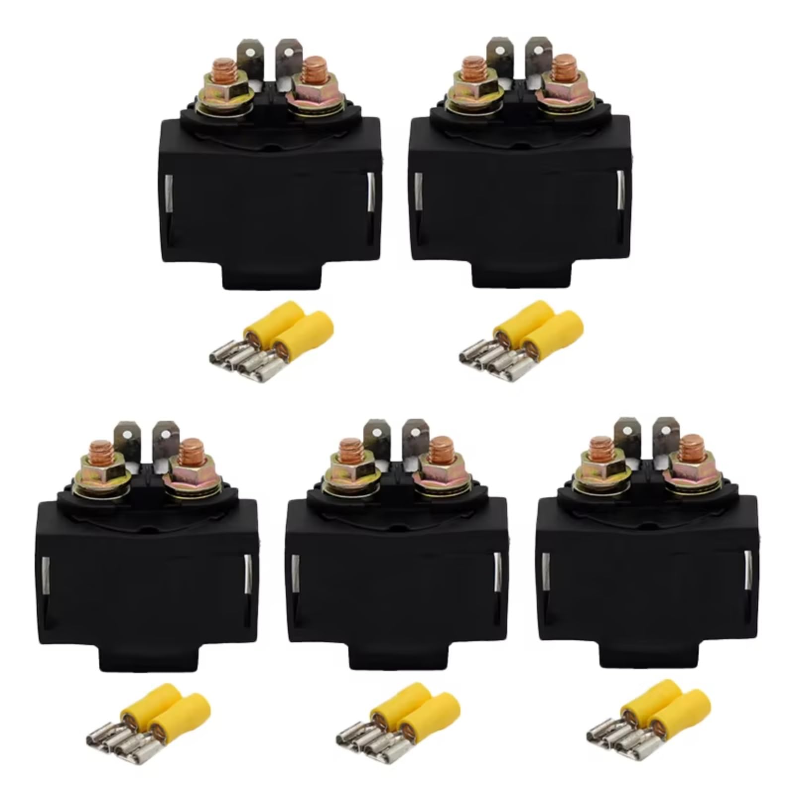 SYBLW Starterrelais Motorrad Kompatibel Mit Für KLF300 Für Bayou 2000 2001 2002 2003 2004 2005 Starterrelais-Solenoidersatz 27010-1209(5pcs) von SYBLW