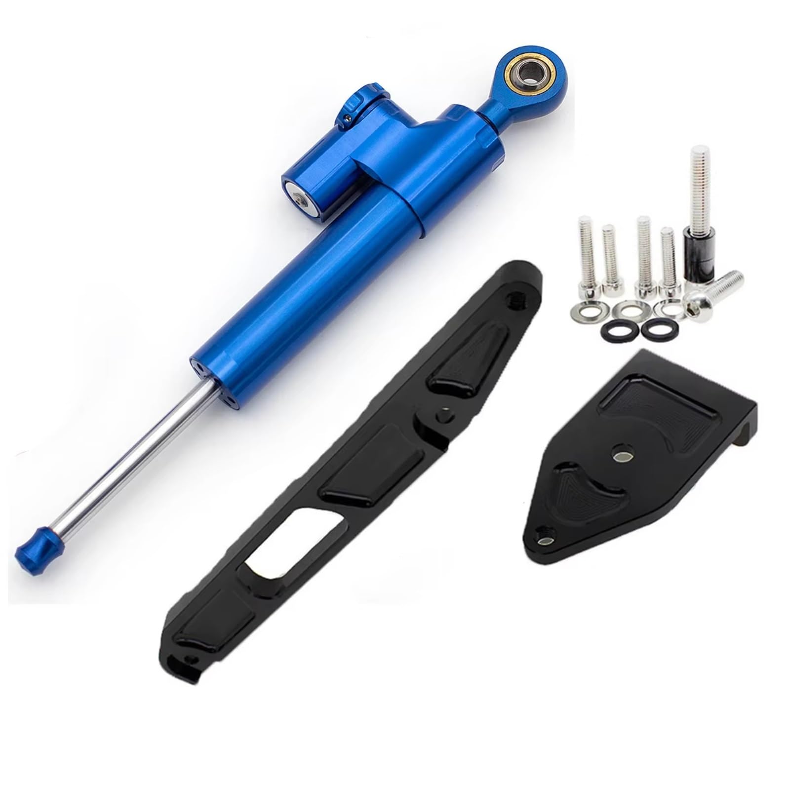 SYBLW Stoßdämpfer Kompatibel Mit Yamaha Für XJR1300 1998–2015 Lenkungsdämpfer-Stabilisator-Halterung, Montagesatz, Motorrad-Zubehör(Blue) von SYBLW