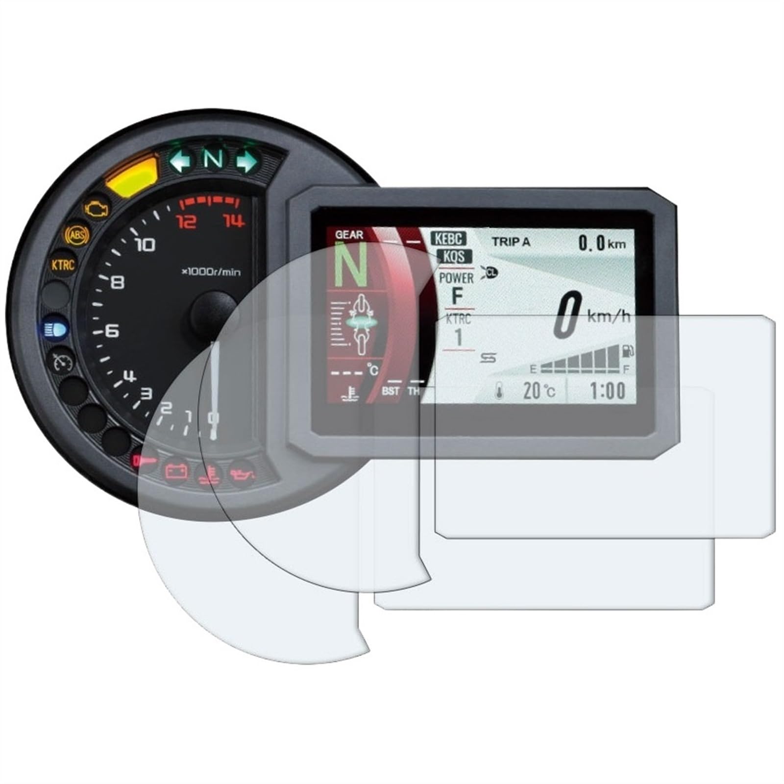 Schutzfolie Kompatibel mit für H2 1000SE SX 2018 2019 2020 2021, Motorrad-Cluster-Schutzfolie, Armaturenbrett-Displayschutz(1 PCS) von SYBLW