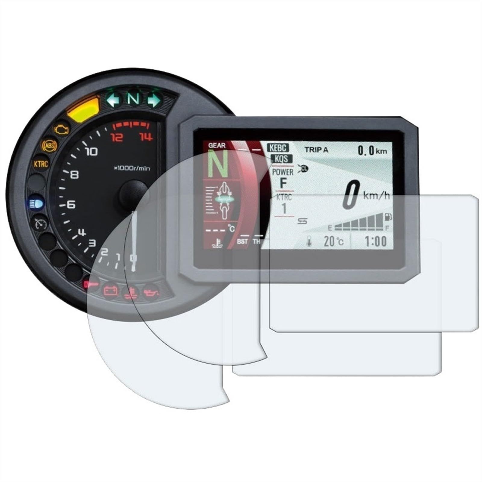 Schutzfolie Kompatibel mit für H2 1000SE SX 2018 2019 2020 2021 2022 Motorradteile Cluster-Schutzfolie Kilometerzähler Displayschutzfolie(5 PCS) von SYBLW