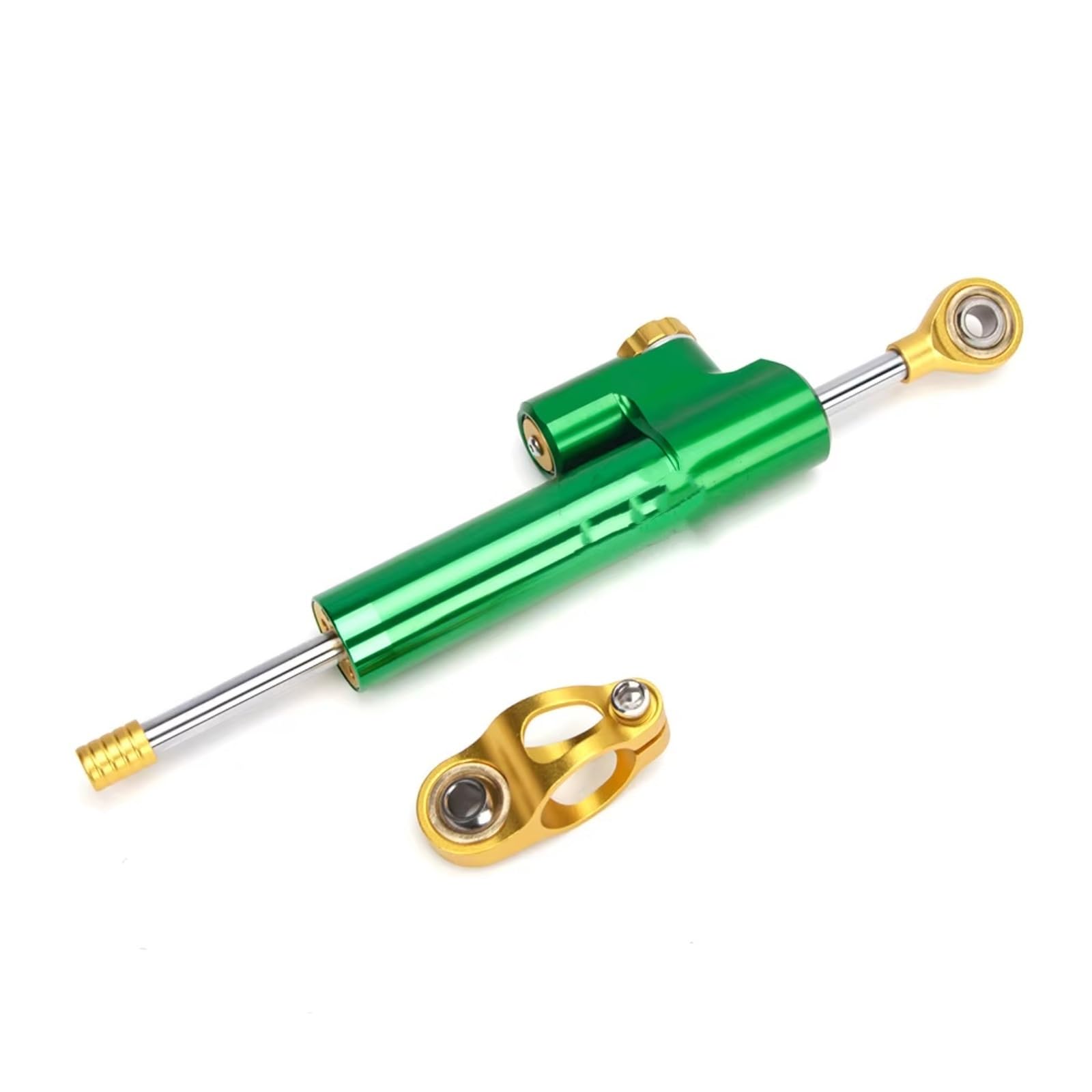 Stoßdämpfer Kompatibel Mit Yamaha Für MT09 Für SP 2021 2022 2023 Universal Lenkung Stabilisieren Dämpfer Halterung Montieren 256mm Motorrad Zubehör(Green) von SYBLW