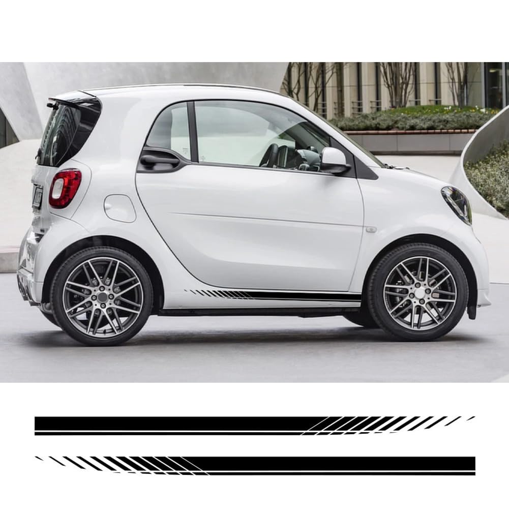 2 STÜCKE Auto Tür Seitenaufkleber, für Mercedes Benz Smart, fortwo EQ Cabrio, forfour Preis W453 W451 Auto Zubehör Vinyl Film Aufkleber von SYDKTWKM