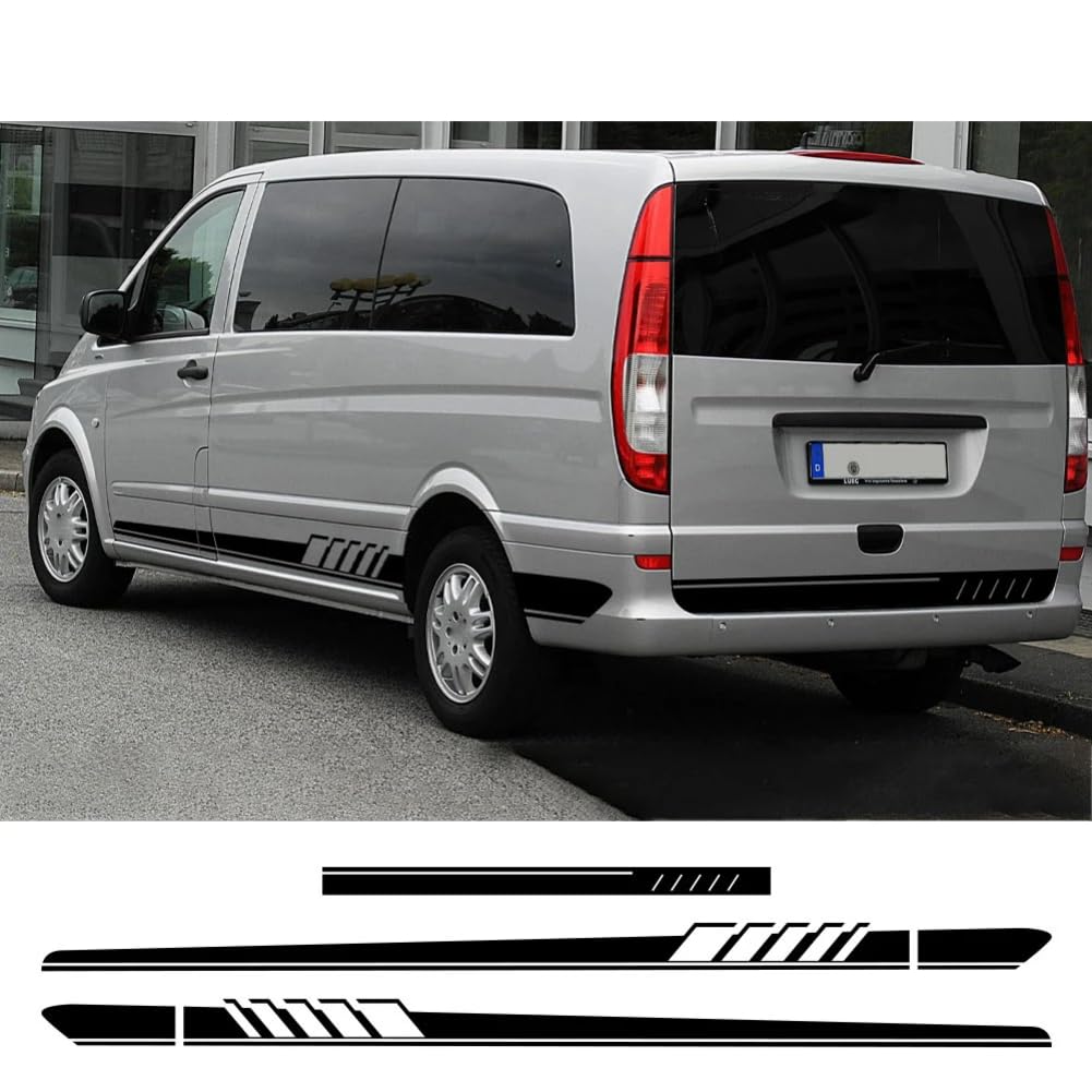 Autoaufkleber, für Mercedes Benz V Vito Klasse Viano W638 W639 W447 Marco Polo EQV Camper Van Vinyl Aufkleber Tuning 3Pcs Zubehör von SYDKTWKM