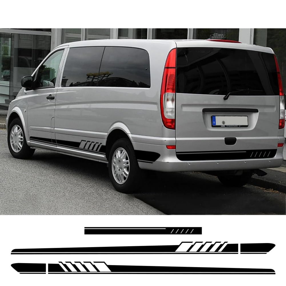 Autoaufkleber, für Mercedes Benz Vito V Klasse Viano W638 W639 W447 Marco Polo EQV Camper Van Vinyl Aufkleber Tuning 3Pcs Zubehör von SYDKTWKM