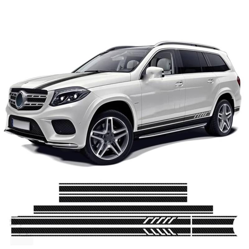 Edition 1 Style Stripes Auto Tür Seitenschweller Aufkleber Motorhaube Aufkleber Kit, für Mercedes Benz GLS Klasse X167 X166 Zubehör von SYDKTWKM