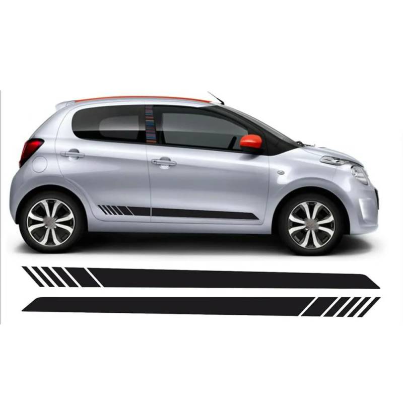 Sport Seitenstreifen Aufkleber Aufkleber Grafik kj08, für Citroen C1 C2 C3 VTR von SYDKTWKM