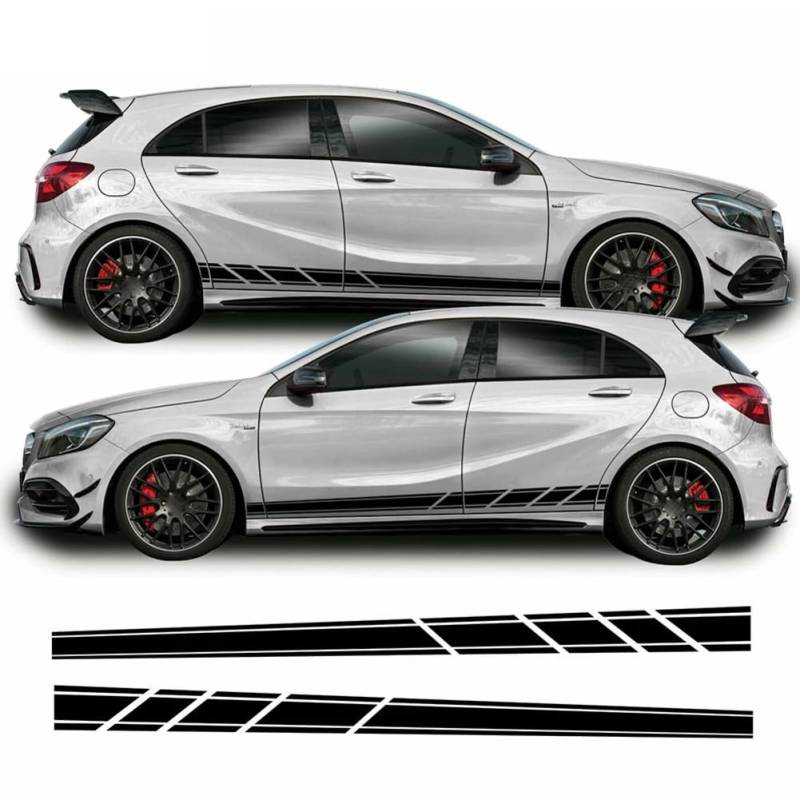 Untere Seitenstreifen, für Mercedes A Klasse A45 AMG Vinyl Aufkleber Aufkleber Grafik Kit jz-001 von SYDKTWKM