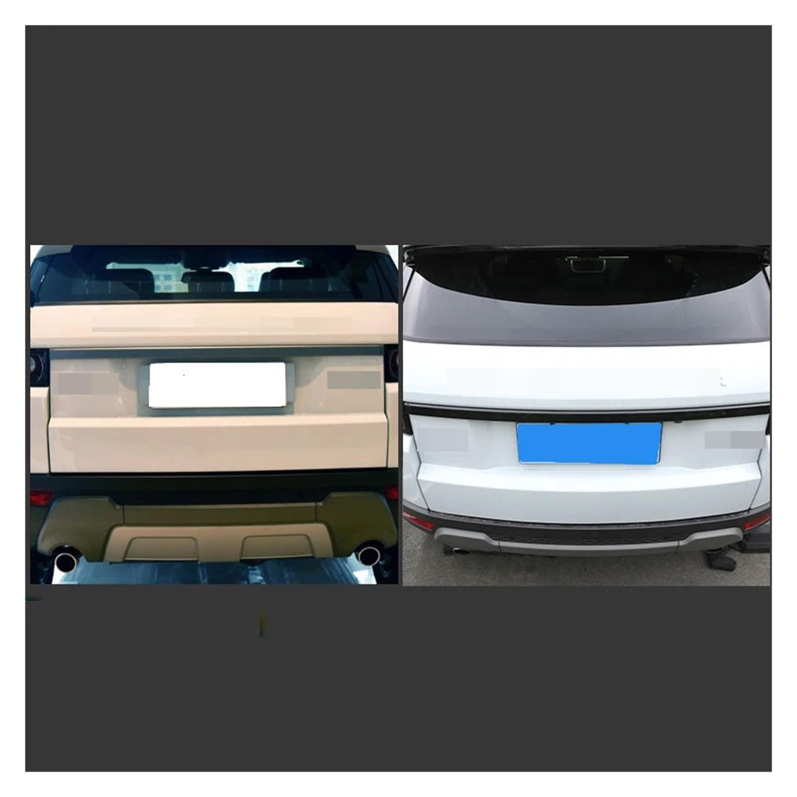 SYFCSEW Kompatibel mit Land Rover Range Rover Evoque 2012–18 Auto-Heckklappendeckel-Verkleidungsstreifen, ABS, Klavier, schwarz, Heckklappe, Markierungsstreifen, Zubehör von SYFCSEW