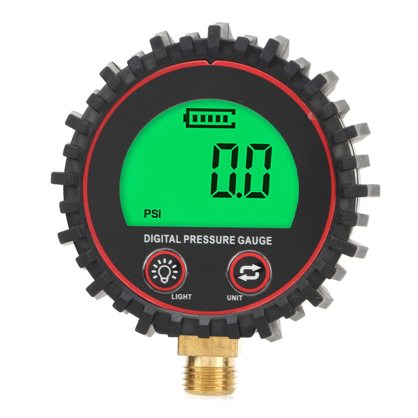 SYH&AQYE 1/4 Zoll digitales Manometer, 4 Einheiten umschaltbar, helle Sicht, genau für Autos, LKWs, Motorräder, Trails, SUVs, Wohnmobile von SYH&AQYE