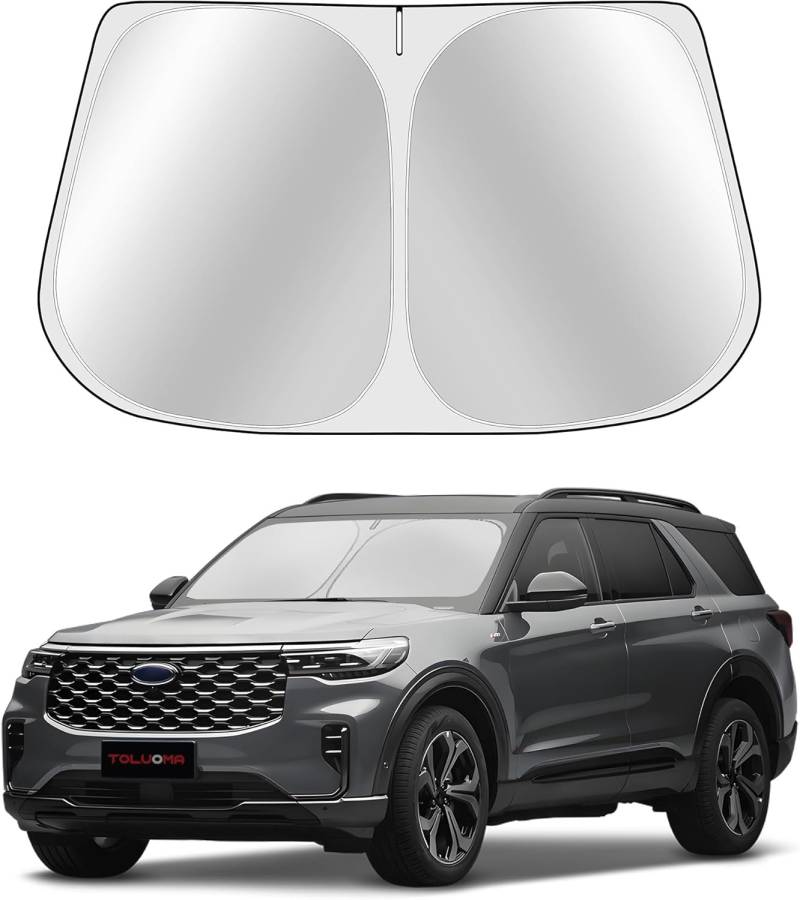 Sonnenschutz Auto Frontscheibe für Mitsubishi Triton (2015 2016 2017 2018 2019 2020 2021 2022 2023 2024), Faltbarer Sonnenschutz.,White von SYHNEKLA