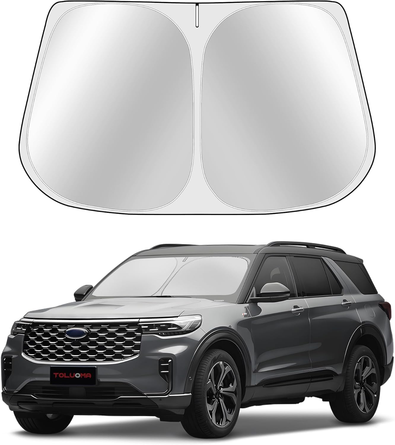 Sonnenschutz Auto Frontscheibe für Suzuki Vitara (2009 2010 2011 2012 2013 2014 2015 2016 2017 2018 2019 2020 2021 2022 2023 2024), Faltbarer Sonnenschutz.,White von SYHNEKLA