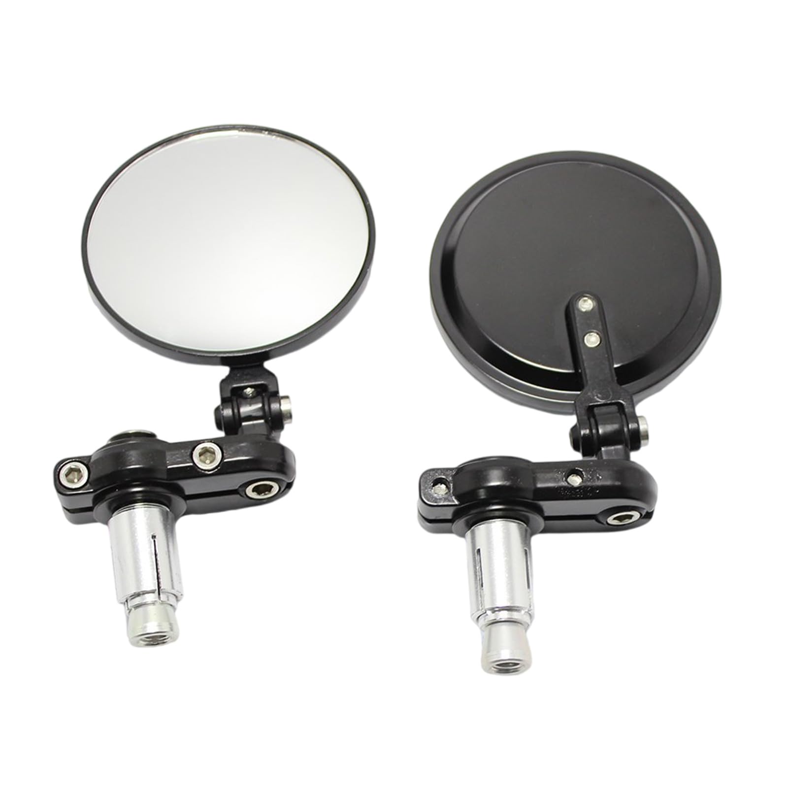 SYJHHWGS Allgemeines 7,6 cm rundes Motorrad-Seitenglas, faltbares Design, vielseitiges Motorradglas, Aluminium für Lenkerenden von SYJHHWGS