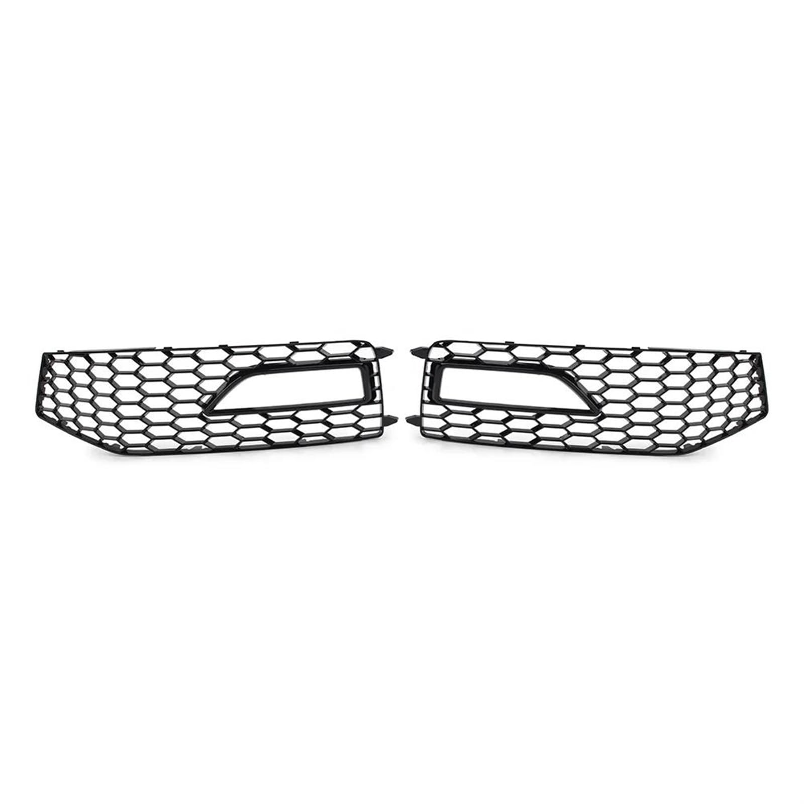 Frontstoßstangengrill 1 Paar schwarzes Auto-Honeycomb-Mesh-Frontstoßstangen-Nebelscheinwerfer-Kühlergrill-Abdeckungszubehör für A4 B8.5 S4 RS4 2013 2014 2015 Nebelscheinwerfer Gitter von SYLTER