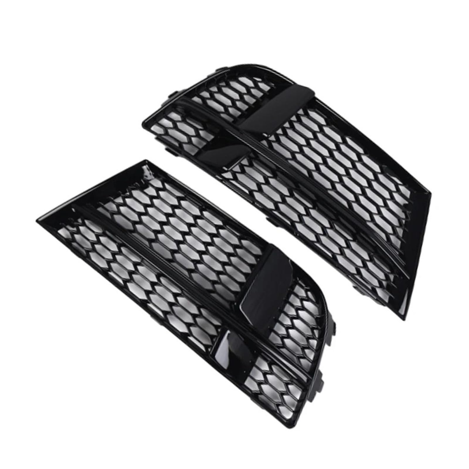 Frontstoßstangengrill 2 Stück Frontstoßstange Nebelscheinwerfergitter Honeycomb Mesh Cover Schwarz für A3 (8V) 2017 2018 2019 8V3807681AE 8V3807682Q Nebelscheinwerfer Gitter von SYLTER