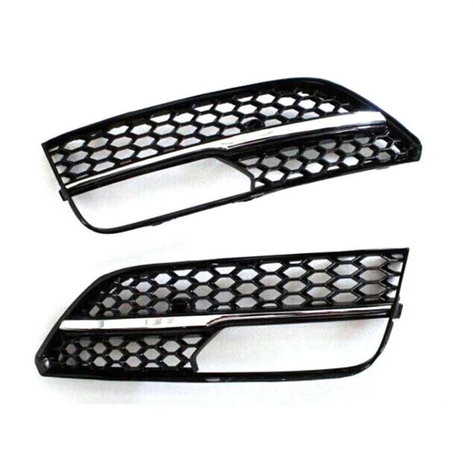 Frontstoßstangengrill 2PCS Honeycomb Auto Front Nebel Licht Lampe Abdeckung Grill Stoßstange Schwarz/Silber Für A3 Für Hatchback 2013 2014 2015 2016 Nebelscheinwerfer Gitter(Chrome Sliver) von SYLTER