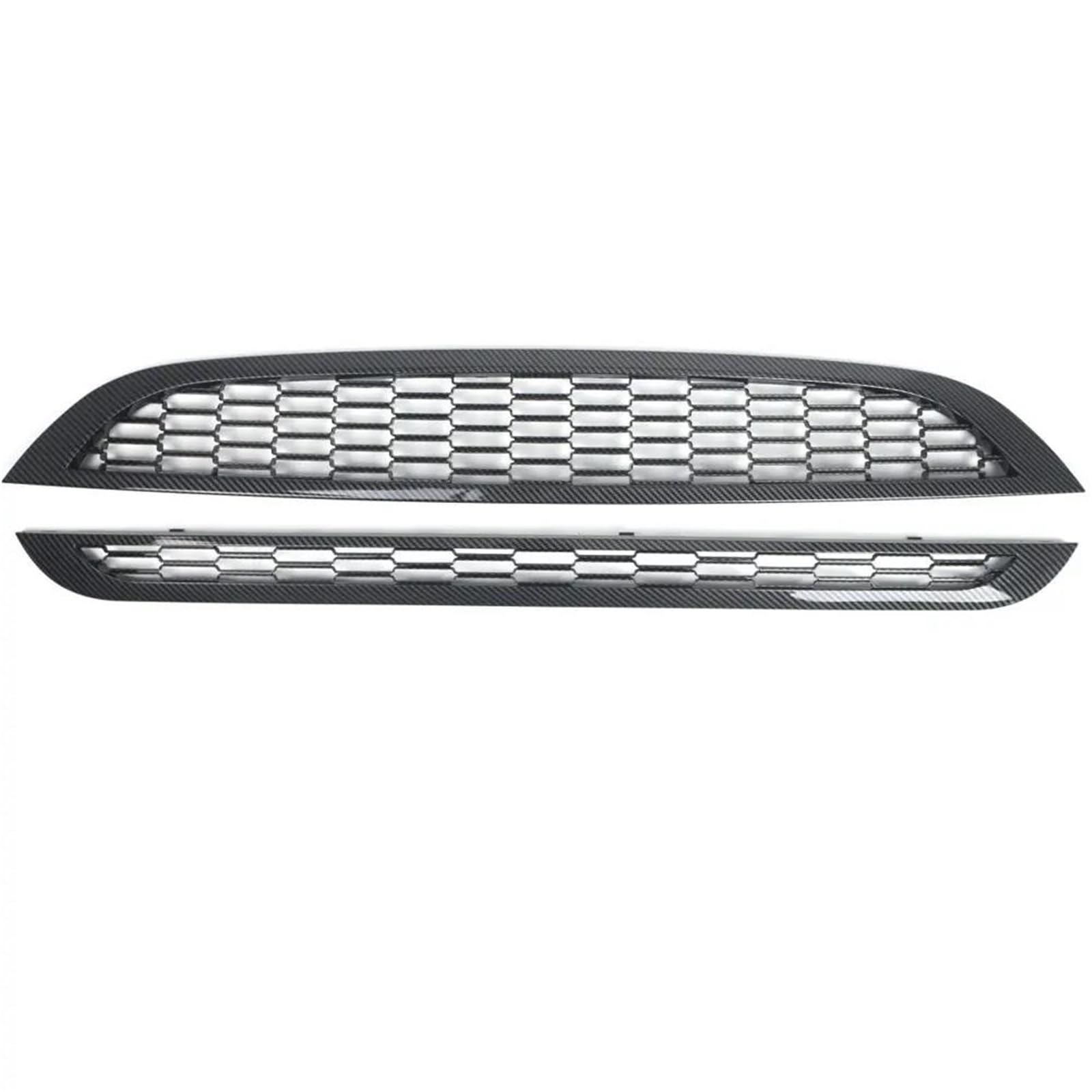 Frontstoßstangengrill 2Pcs Auto Oberen Unteren Kühlergrill Honeycomb Mesh Front Stoßstange Grille Grill Montage Kompatibel Für Mini Für Cooper/R50 2001-2006 Nebelscheinwerfer Gitter von SYLTER