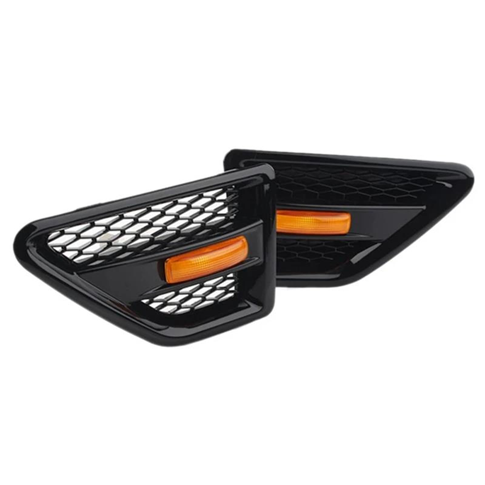 Frontstoßstangengrill 2Pcs Auto Seite Vent Mesh Kühlergrill Für Land Für Rover Für Freelander 2 LR2 2006 2007 2008 2009 2010 2011 2012 2013 2014 2015 2016 Nebelscheinwerfer Gitter(Schwarz) von SYLTER