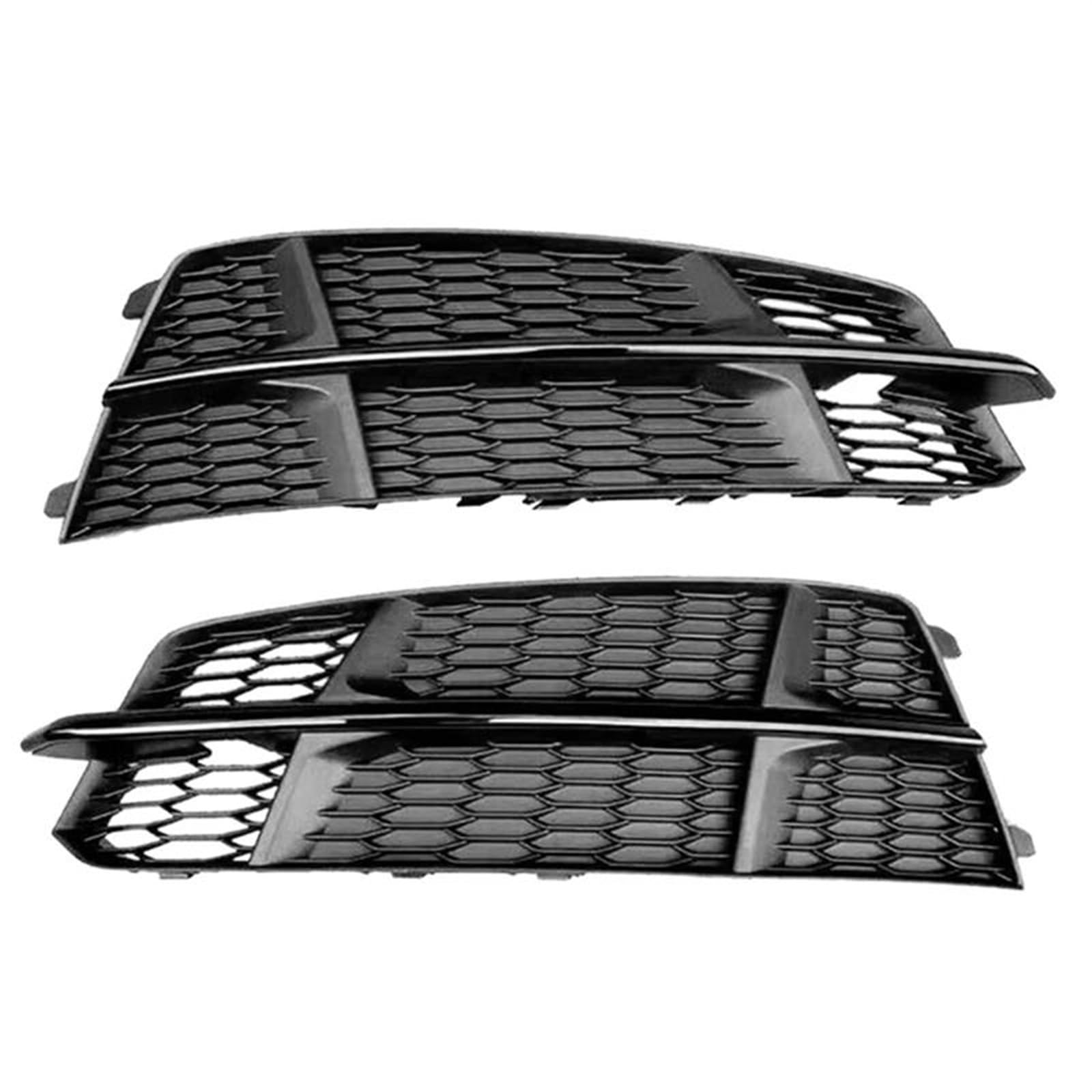 Frontstoßstangengrill 2X Auto Front Nebel Licht Lampe Abdeckung Honeycomb Kühlergrill Grill Für A6 C7 2016 2017 2018 Auto Styling Nebelscheinwerfer Gitter(Chrom-Silber) von SYLTER