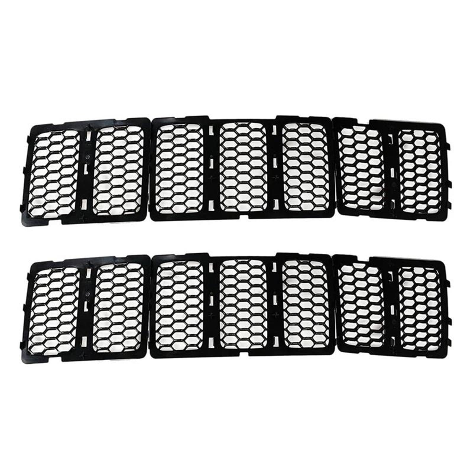 Frontstoßstangengrill 6X Auto Schwarz Kühlergrill Einsätze Trim Mesh Kit Für Jeep Für Grand Für Cherokee 2014 2015 2016 Nebelscheinwerfer Gitter von SYLTER