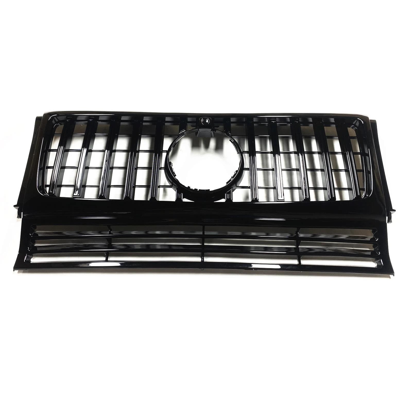 Frontstoßstangengrill Auto Auto Hood Mesh Front Grill Oberen Kühlergrill Für Mercedes Für Benz G Klasse W463 G500 G550 G63 G65 G55 für AMG 1990-2018 Nebelscheinwerfer Gitter(Schwarz) von SYLTER