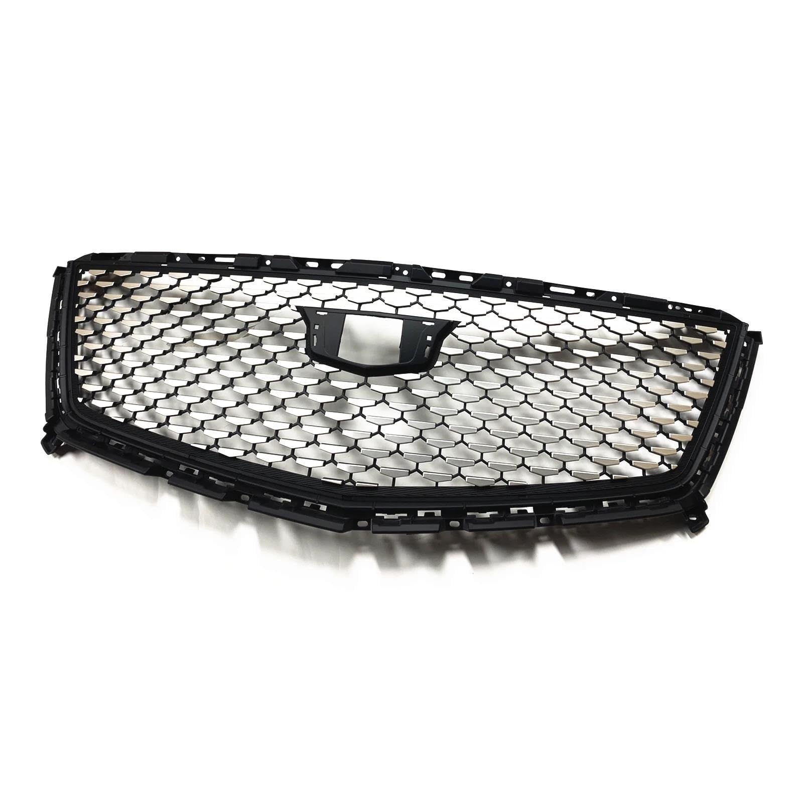 Frontstoßstangengrill Auto Front Racing Grill Oberen Kühlergrill Stoßstange Haube Mesh Grid Für Cadillac Für XT5 2016 2017 2018 2019 2020 2021 2022 2023 Nebelscheinwerfer Gitter(Silber) von SYLTER