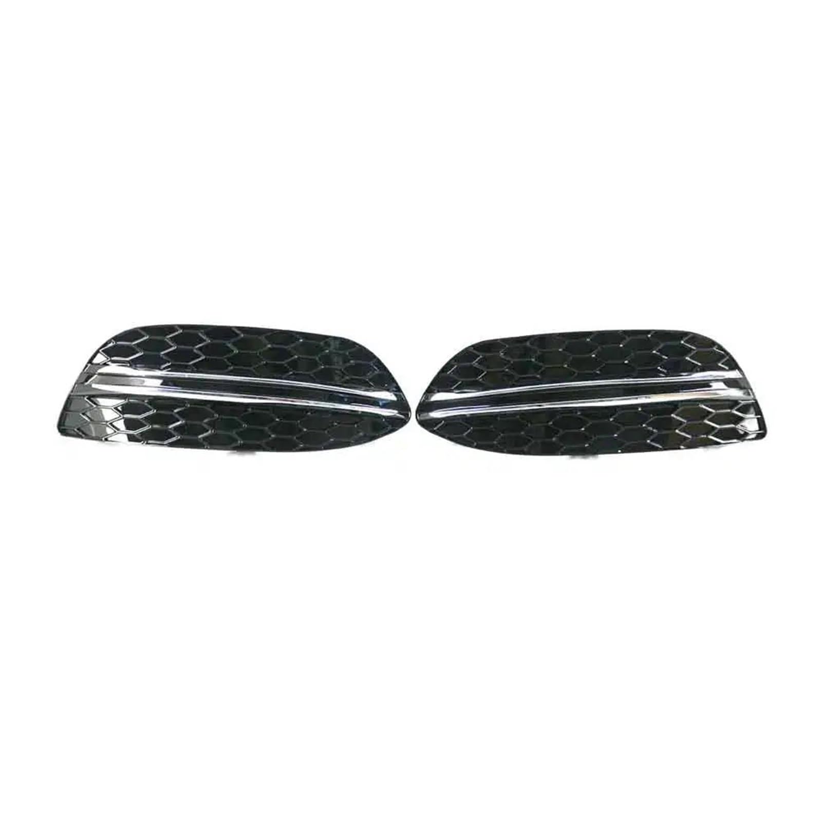 Frontstoßstangengrill Auto Front Stoßstange Grille Nebel Abdeckung Chrome Zierleisten Für Mercedes Für Benz C-Klasse W205 2014-2020 2058851623 2058851523 Nebelscheinwerfer Gitter(Chrome Black) von SYLTER