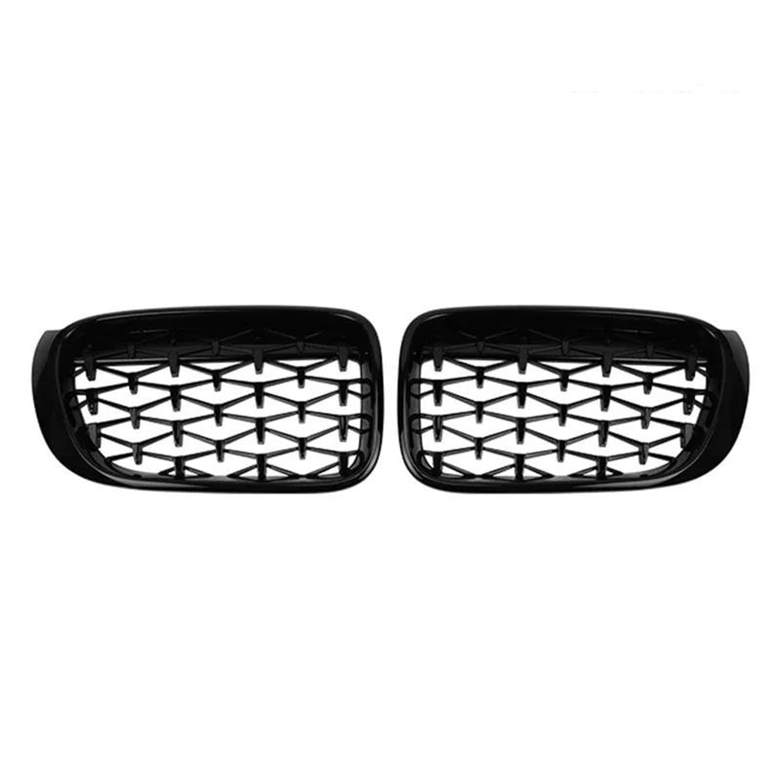 Frontstoßstangengrill Auto-Frontgrill, Renngrills, Diamant-Nierengitter für X3 X4 F25 F26 2014 2015 2016 2017 Nebelscheinwerfer Gitter(Schwarz) von SYLTER