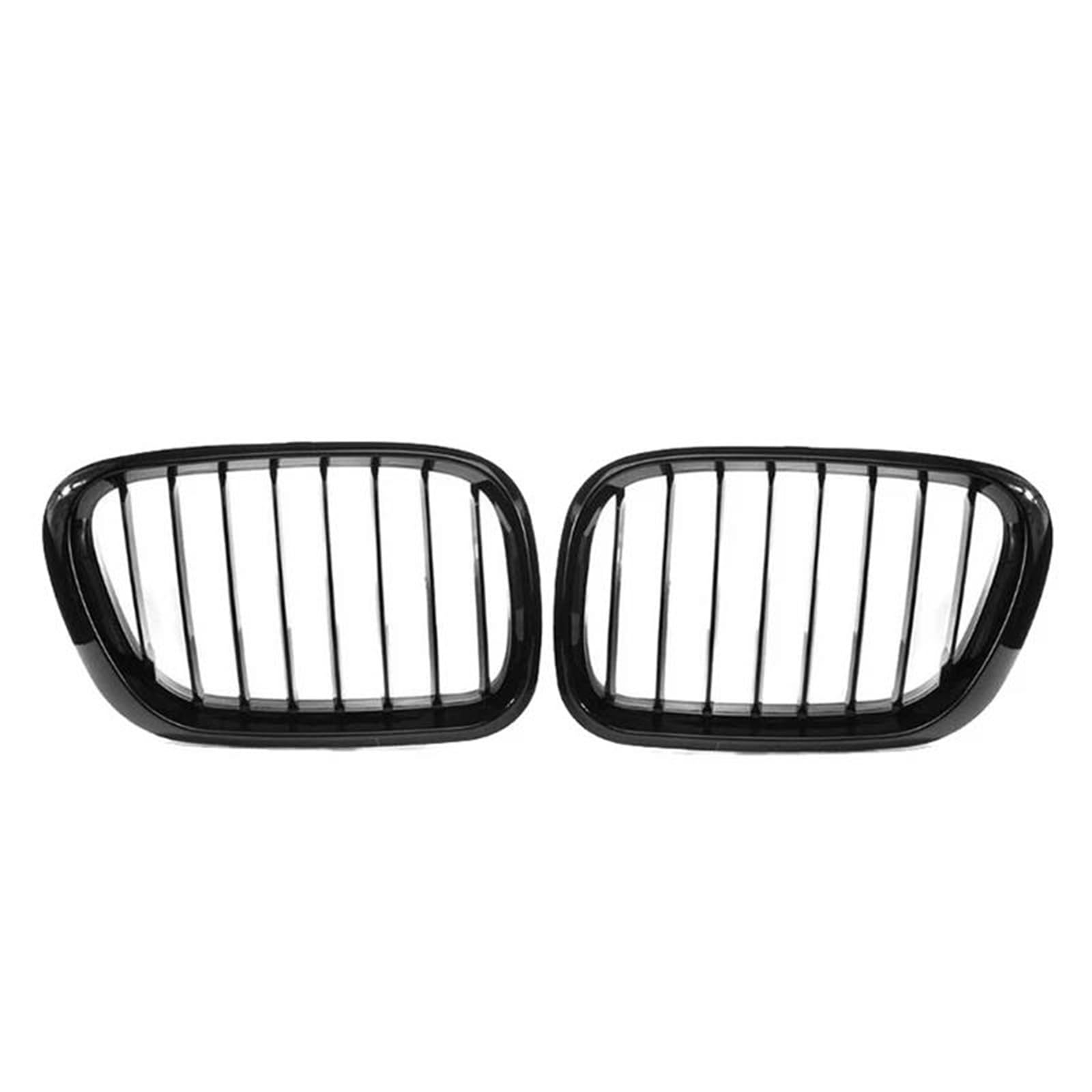 Frontstoßstangengrill Auto-Frontgrill Grill L&R Kapuze Stoßstange Nierengitter glänzend schwarz für E53 X5 1999 2000 2001 2002 2003 vor dem Facelift Nebelscheinwerfer Gitter von SYLTER