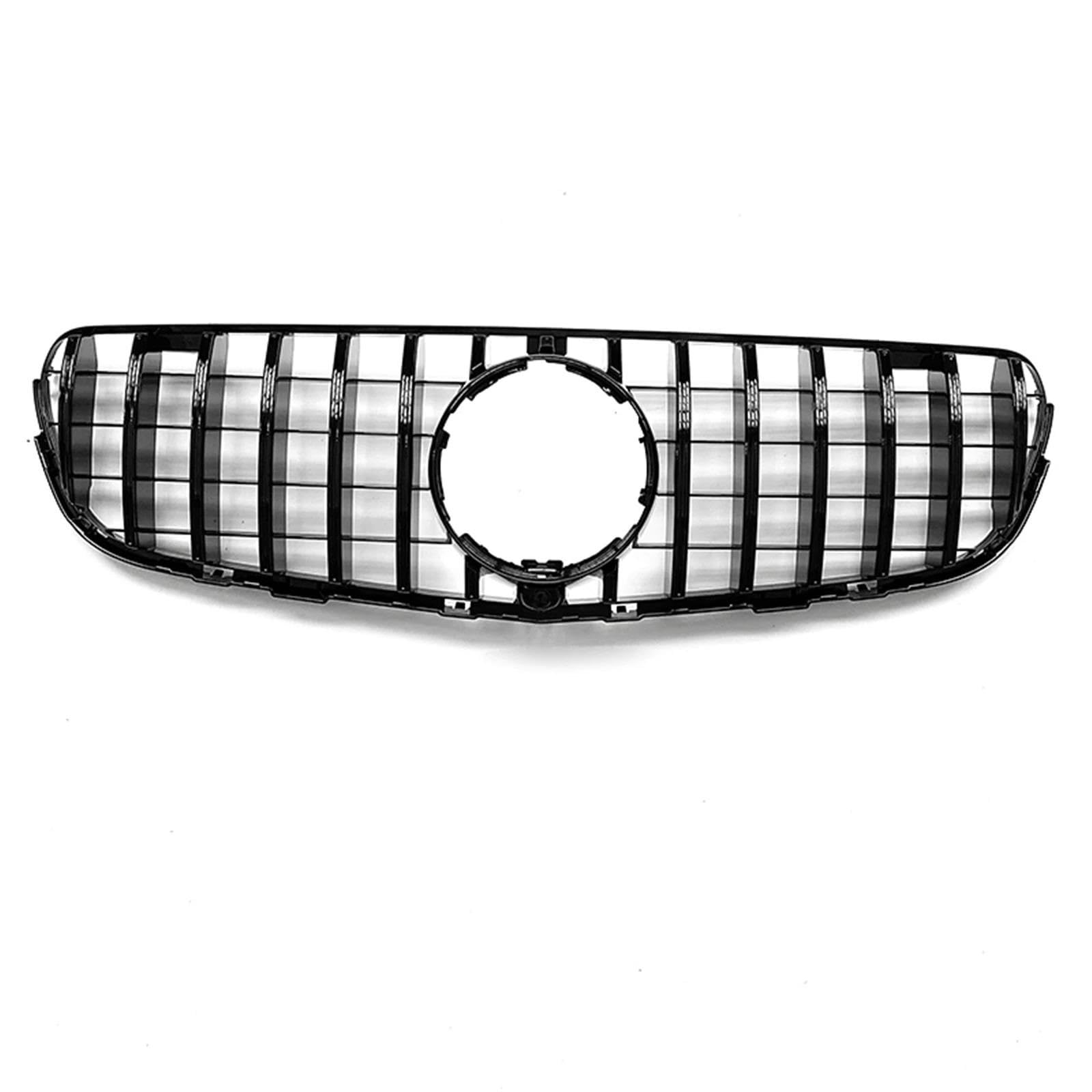 Frontstoßstangengrill Auto Frontschürze Haube Mesh Grille Oberen Racing Grill Gitter Für Mercedes Für Benz Für GLC W/X253 GLC250 GLC300 GLC350 2015-2019 Nebelscheinwerfer Gitter(Schwarz) von SYLTER