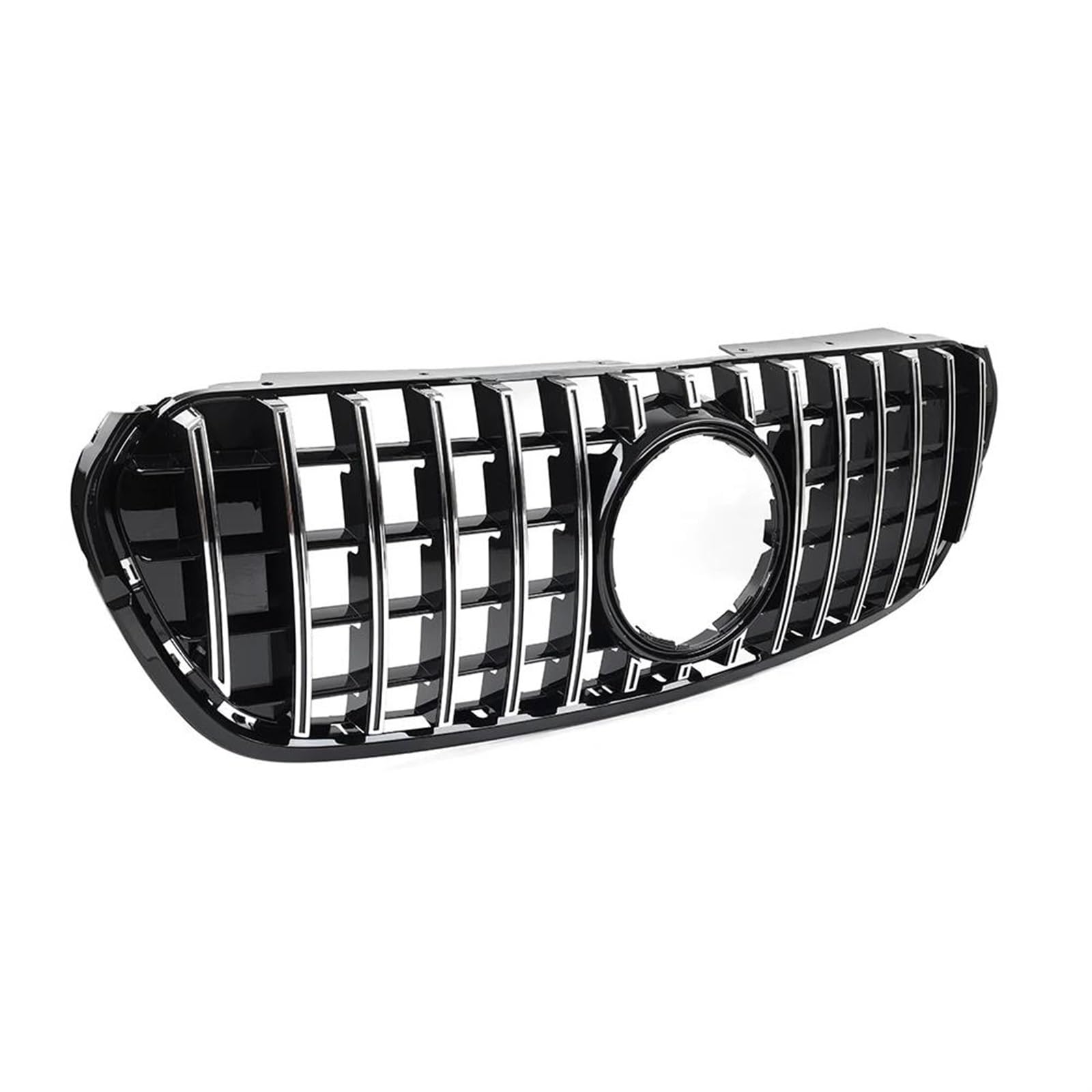 Frontstoßstangengrill Auto Frontschürze Kühlergrill Haube Chrom/Schwarz Racing Grill Für Mercedes Für Benz X-Klasse W470 Für BR470 2017 2018 2019 Nebelscheinwerfer Gitter(Chrome) von SYLTER