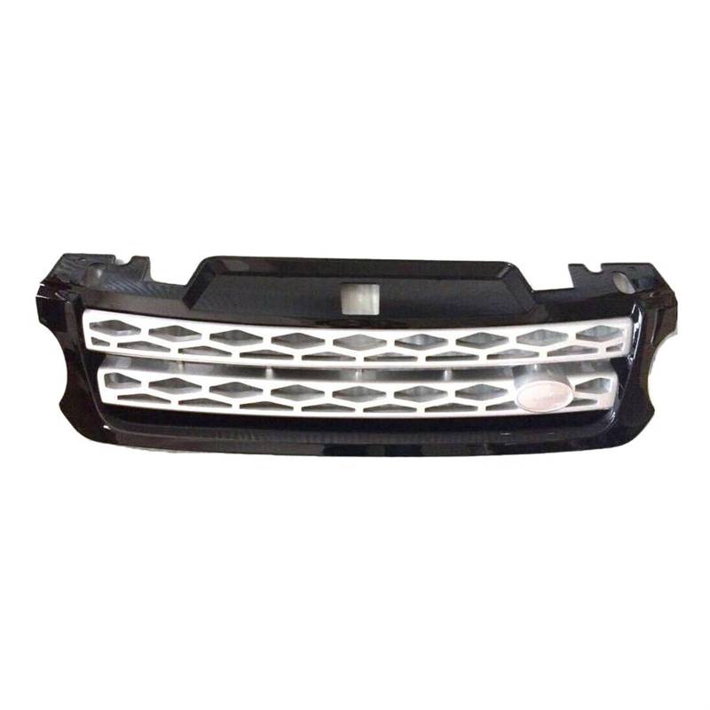 Frontstoßstangengrill Auto-Frontstoßstangen-Obergrill mit Emblem für Land für Rover für Range für Rover für Sport L494 2014 2015 2016 2017 Nebelscheinwerfer Gitter(Black Silver) von SYLTER