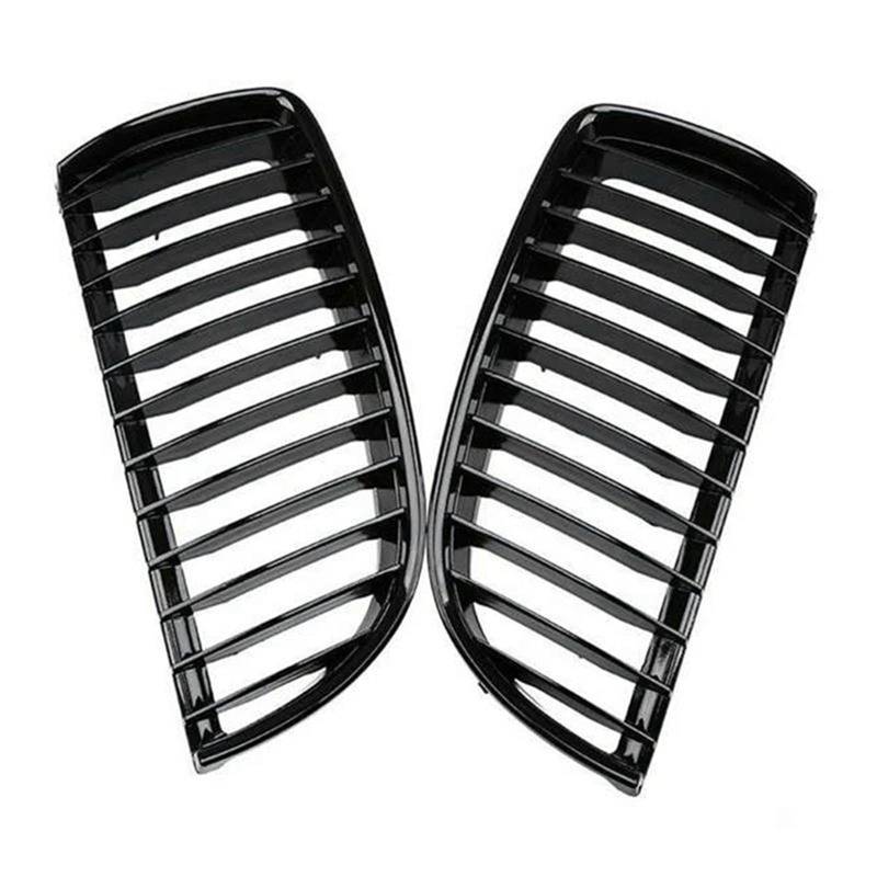 Frontstoßstangengrill Auto-Frontstoßstangengrill, einzeiliger Kühlergrill, modifizierter Kühlergrill, für 3er E90 E91 2005 2006 2007 2008 2009 Nebelscheinwerfer Gitter von SYLTER