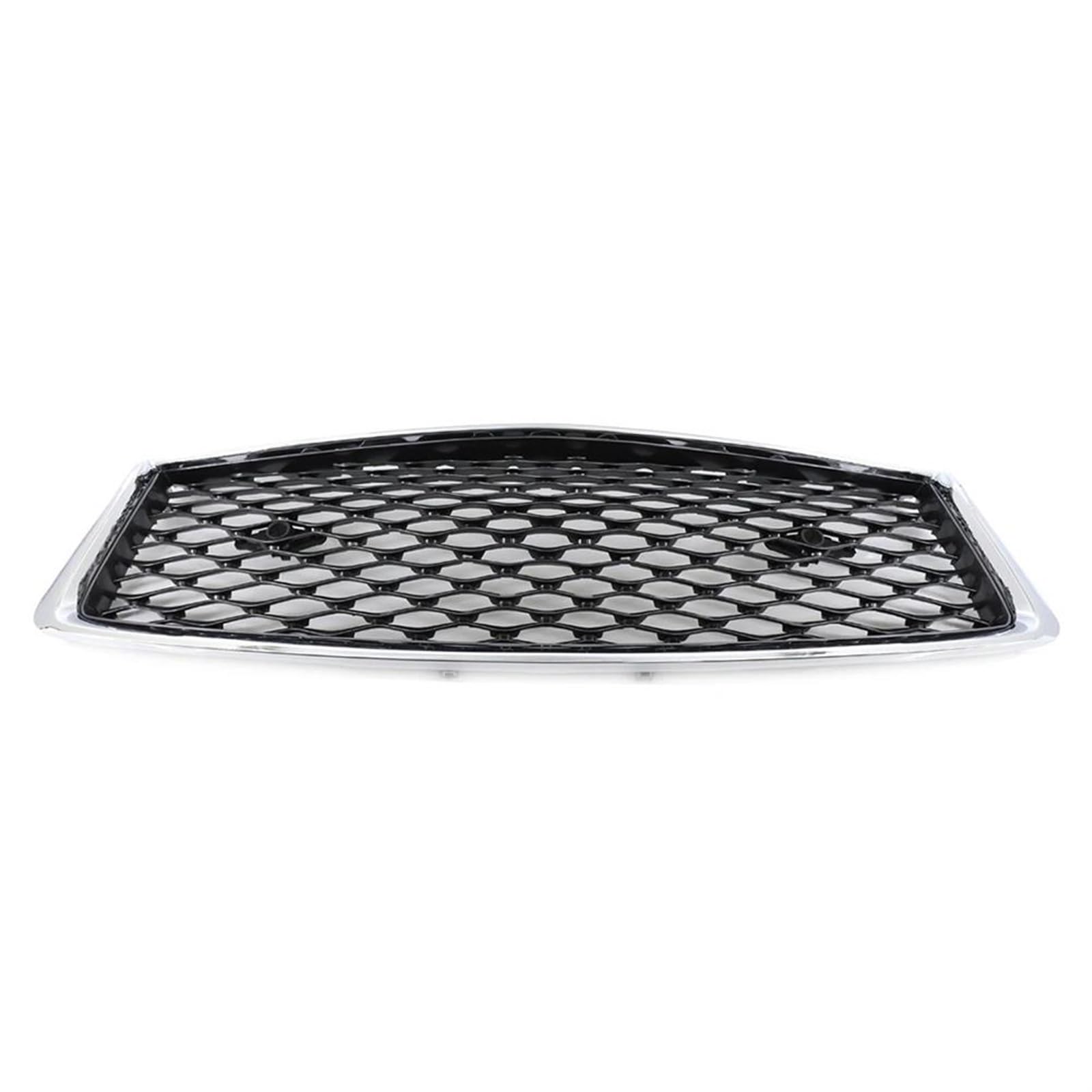 Frontstoßstangengrill Auto Honeycomb Frontschürze Mitte Oberen Mesh Grille Grill Mit Sensor Loch Für Infiniti Für Q50 Q50S 2018 2019 2020 2021 2022 2023 Nebelscheinwerfer Gitter(Chrome Black) von SYLTER