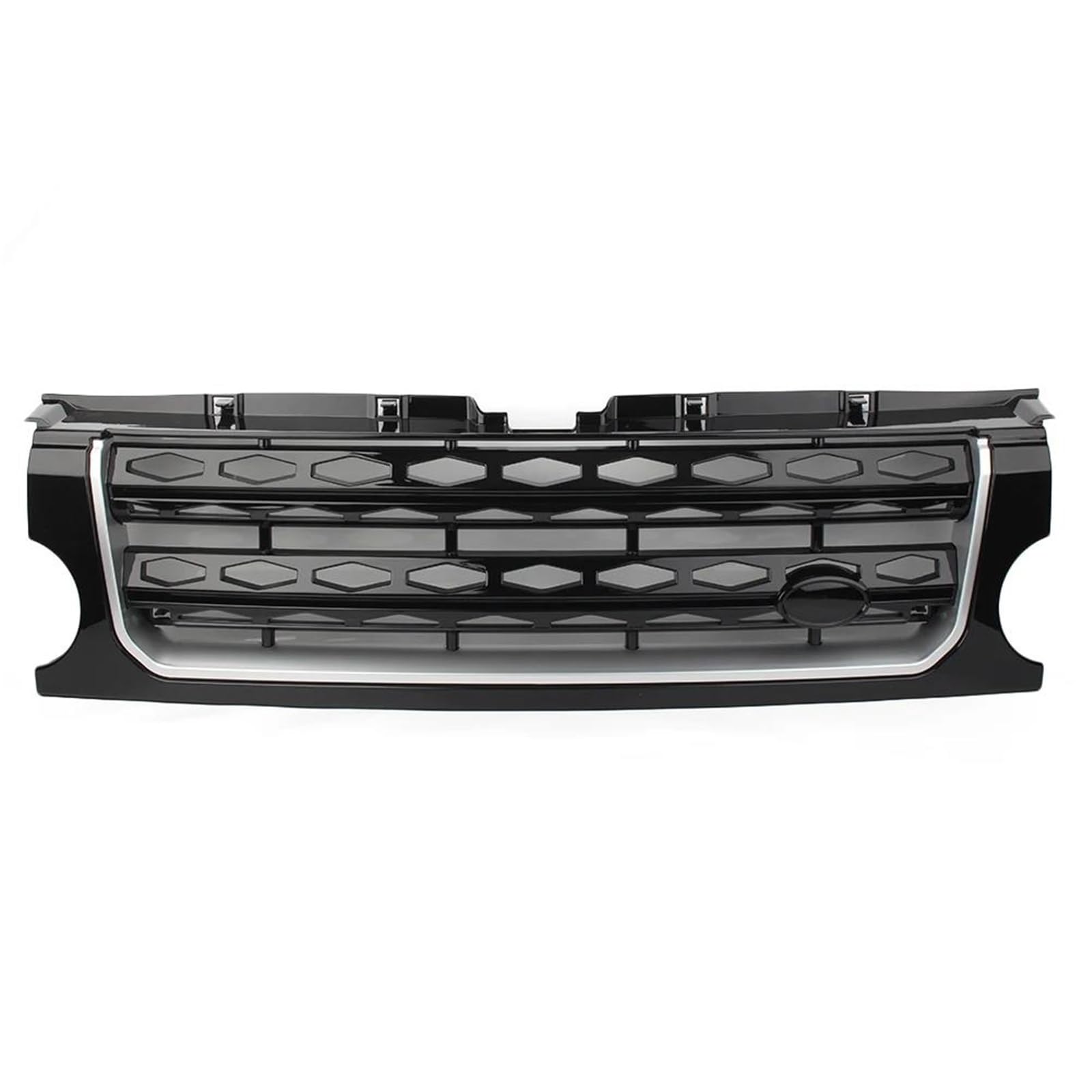 Frontstoßstangengrill Auto Kühlergrill Stoßstange Honey Comb Mesh Grill Für Land Für Rover Für Discovery LR3 2005 2006 2007 2008 2009 grau Silber Nebelscheinwerfer Gitter(Schwarz) von SYLTER