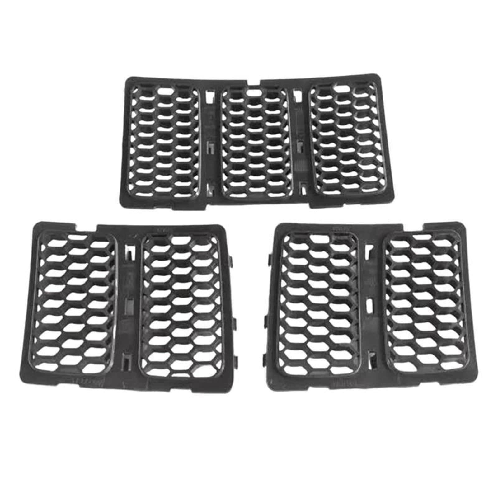 Frontstoßstangengrill Auto Middle Mesh Grille Front Grille Einsätze Trim Mesh Kit für Jeep für Grand für Cherokee 2014 2015 2016 schwarz Nebelscheinwerfer Gitter von SYLTER