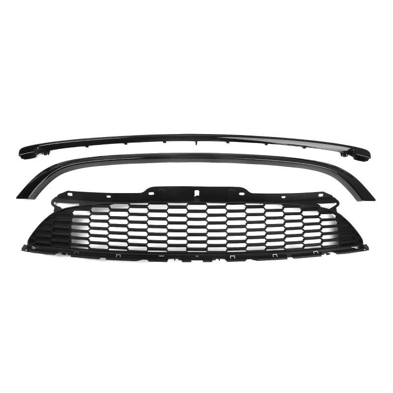 Frontstoßstangengrill Auto Racing Grills Haube Mesh & Front Trim Splitter Spoiler Rahmen Streifen Für Mini Für Cooper R55 R56 R57 R58 2007-2015 Nebelscheinwerfer Gitter von SYLTER