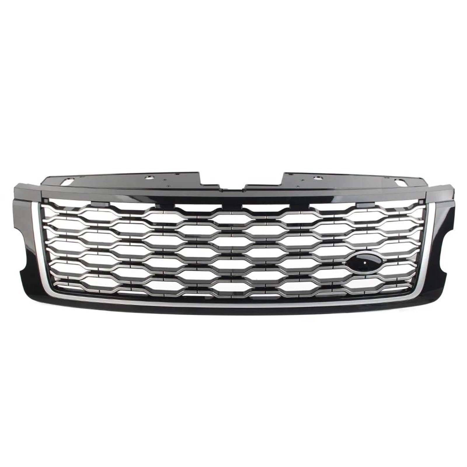 Frontstoßstangengrill Auto Vorderen Stoßfänger ABS Grille Grill Für Land Für Rover Für Range Für Rover 2018 2019 2020 2021 2022 LR098084 LR098080 LR098082 Nebelscheinwerfer Gitter(Black Silver) von SYLTER